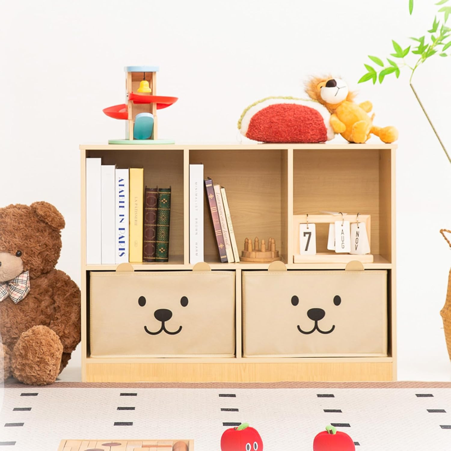 Montessori Shelf, Wooden Kids Storage Organizer for Toddlers, Burlywood | Amazon (US)