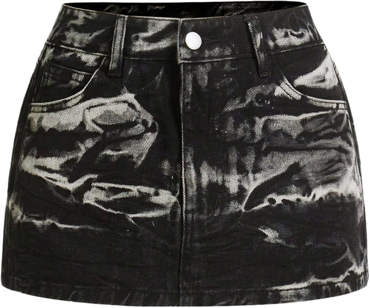 Floerns Women's Low Waisted Bodycon Jean Skirt Y2K Party Club Mini Denim Skirts | Amazon (US)