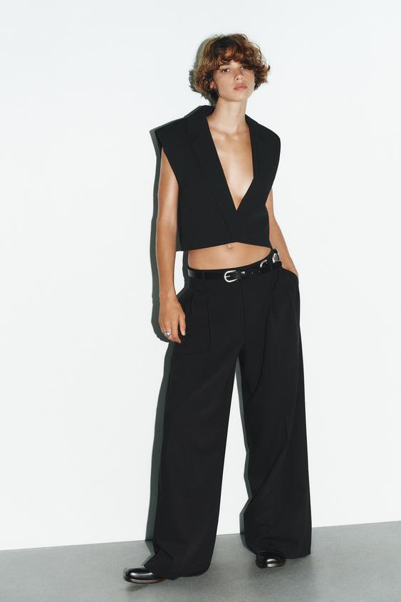 SHORT LAPEL VEST | Zara US