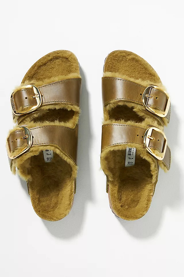 Birkenstock Arizona Big Buckle Shearling Sandals | Anthropologie (US)