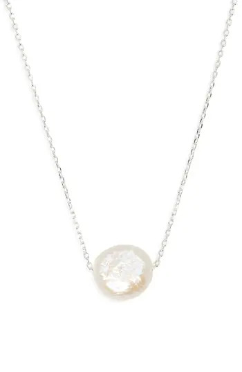 Nordstrom Demi Fine Baroque Pearl Pendant Necklace in Sterling Silver Plated at Nordstrom Rack | Nordstrom Rack