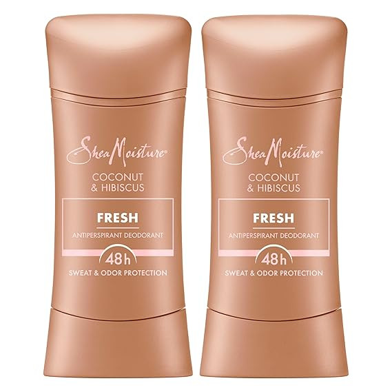 SheaMoisture Antiperspirant Deodorant Stick Fresh Coconut & Hibiscus 2 Count for 48HR Sweat & Odo... | Amazon (US)