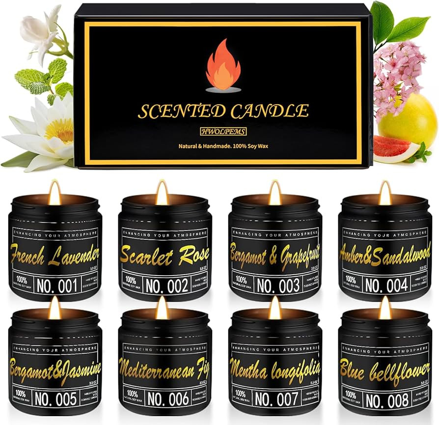 Scented Candles Gifts Set, 8 Pack Candles for Home Scented, Scented Candles for Home, Candles for... | Amazon (US)