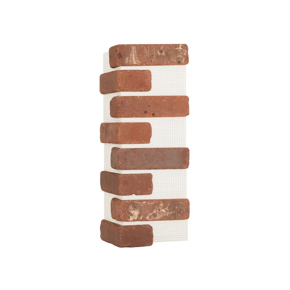 Old Mill Brick Brickwebb Boston Mill Thin Brick Sheets - Corners (Box of 3 Sheets) 21 in x 15 in ... | The Home Depot