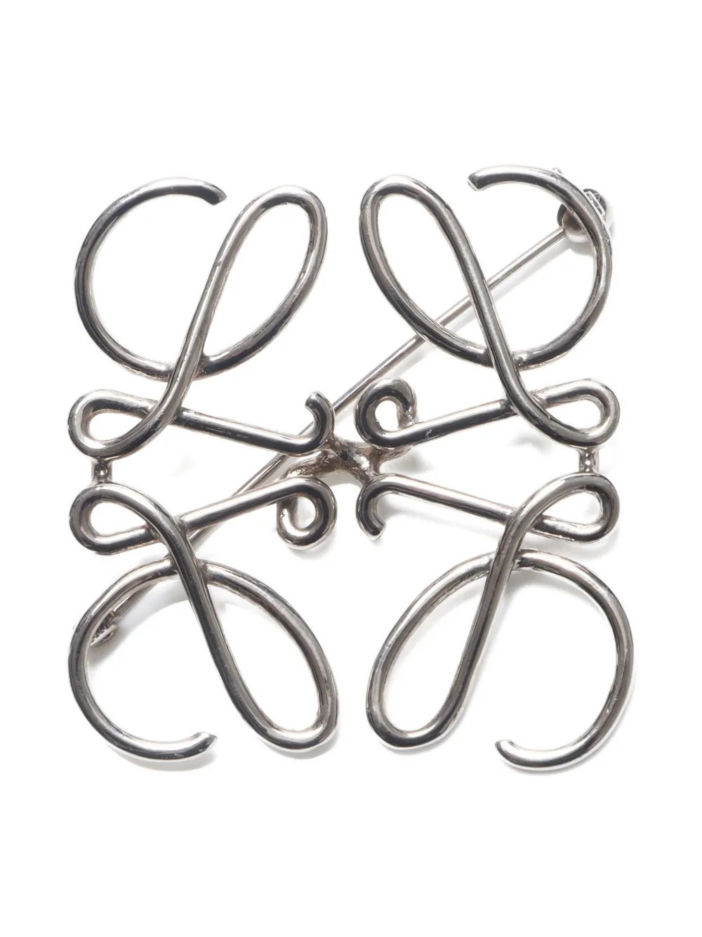 Loewe Pre-Owned 2015-2020 Anagram brooch - Silver | Farfetch Global