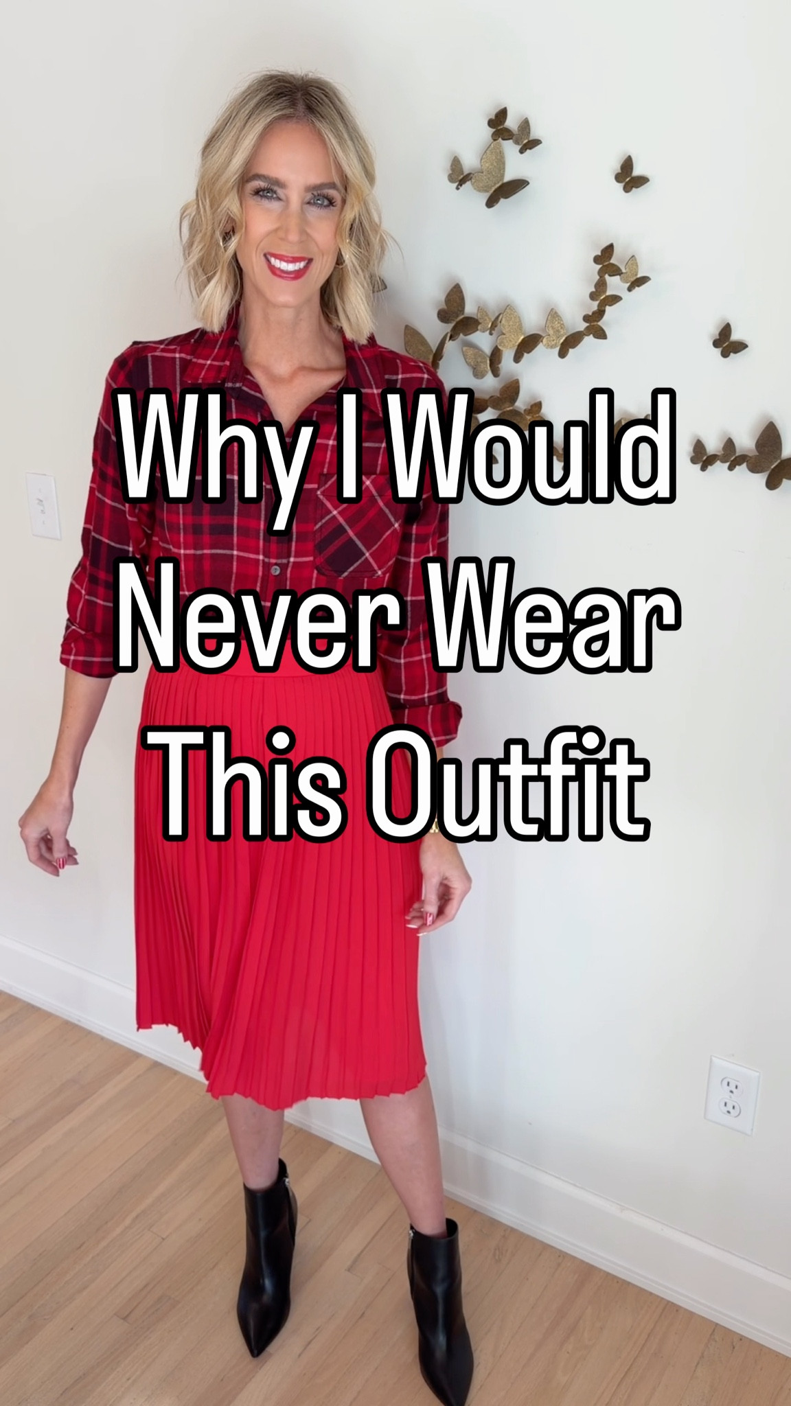 Why I would never wear this and how to update it! Modern slip skirt outfit! 