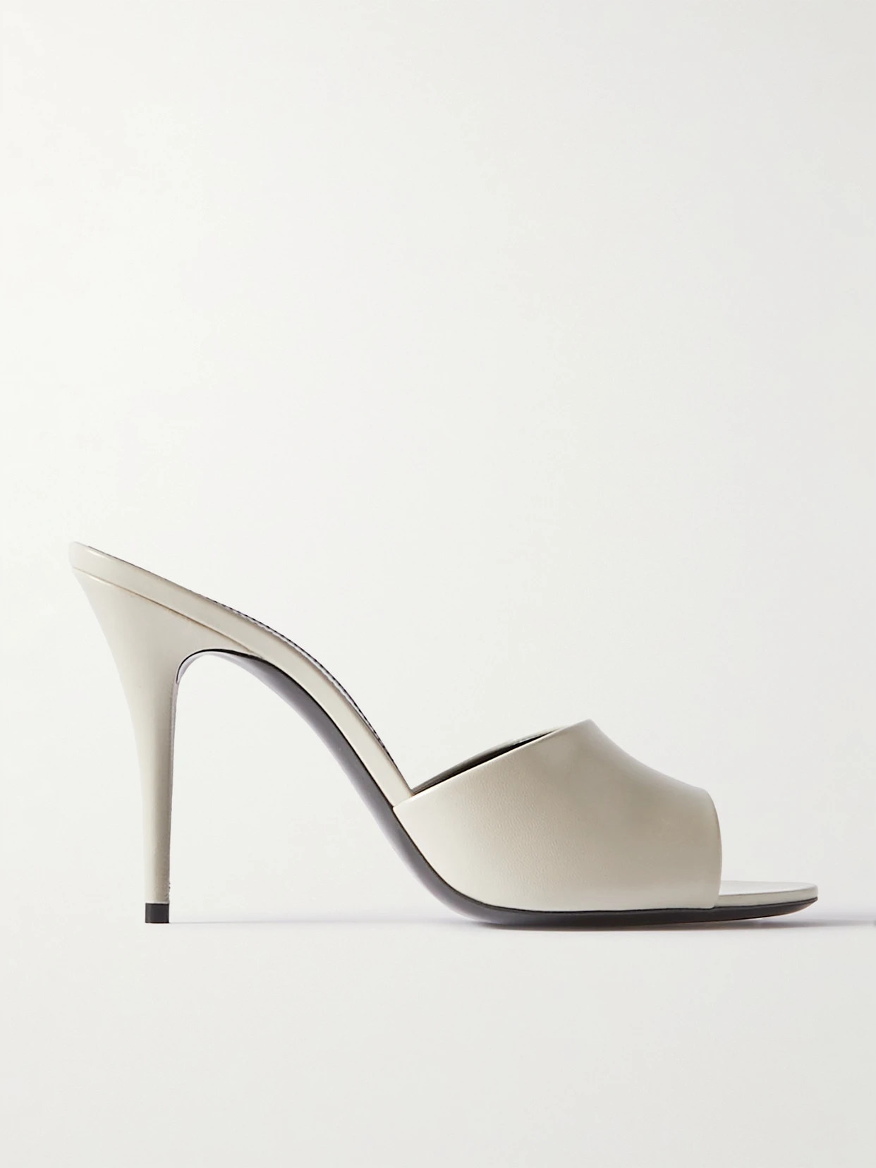 SAINT LAURENT - Leather Mules - Cream | NET-A-PORTER (US)