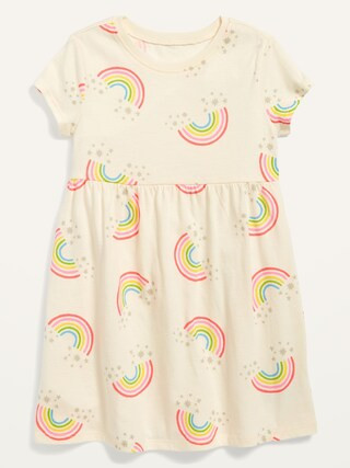 Fit & Flare Short-Sleeve Jersey Dress for Toddler Girls | Old Navy (CA)