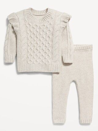 Ruffle-Trim Cocoon Sweater and Pants Set for Baby | Old Navy (US)