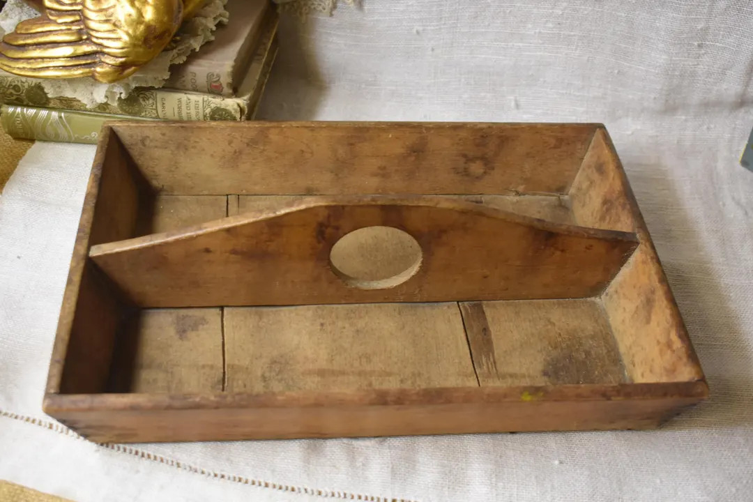Vintage Primitive Wood Caddy / Antique Wood Tray / Wood Box Carry Handle Organize - Etsy | Etsy (US)