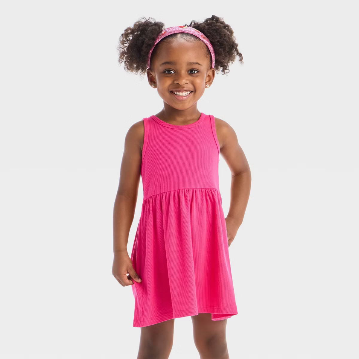 Toddler Girls' Ribbed Tank Dress - Cat & Jack™ Sky Blue 4T | Target