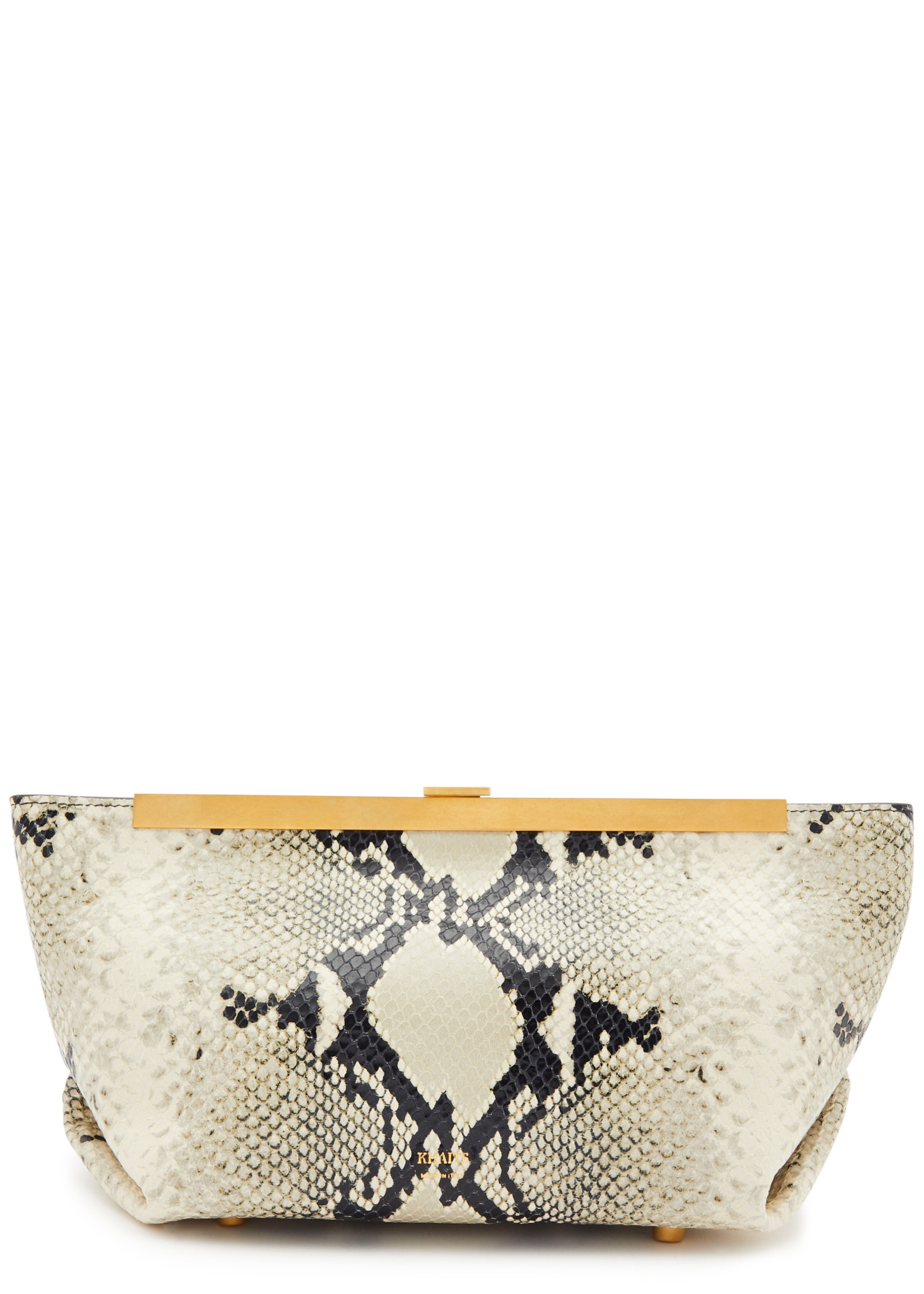 Aimee python-effect leather clutch | Harvey Nichols