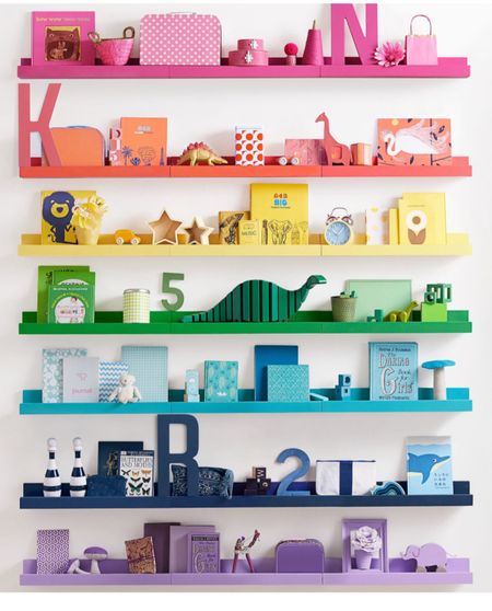 Add a pop of color to your little one’s wall with this vibrant shelf, crafted with plenty of space to display their toys, tales and treasures.

#LTKHome #LTKKids #LTKBaby