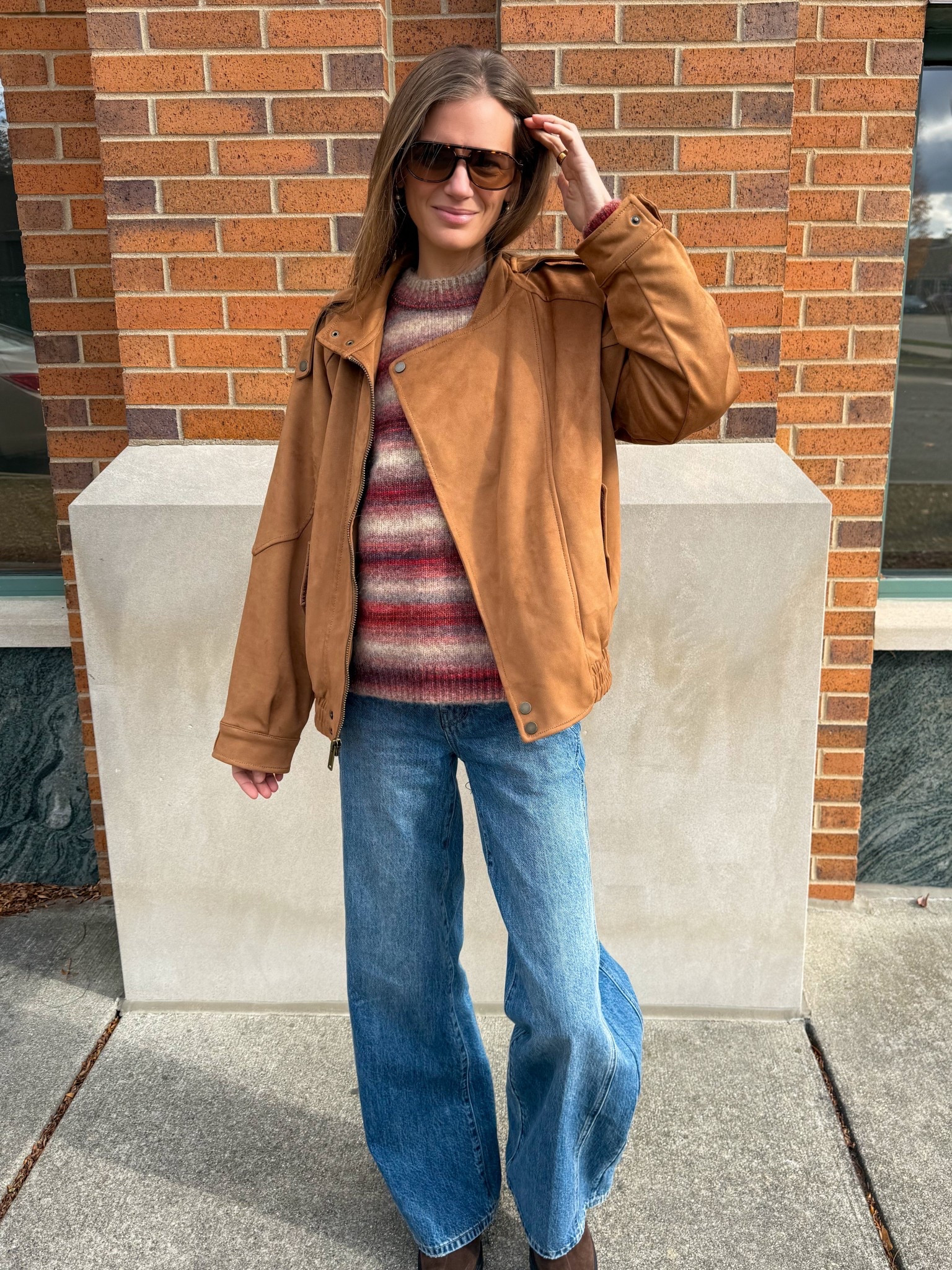 In love with this faux suede jacket