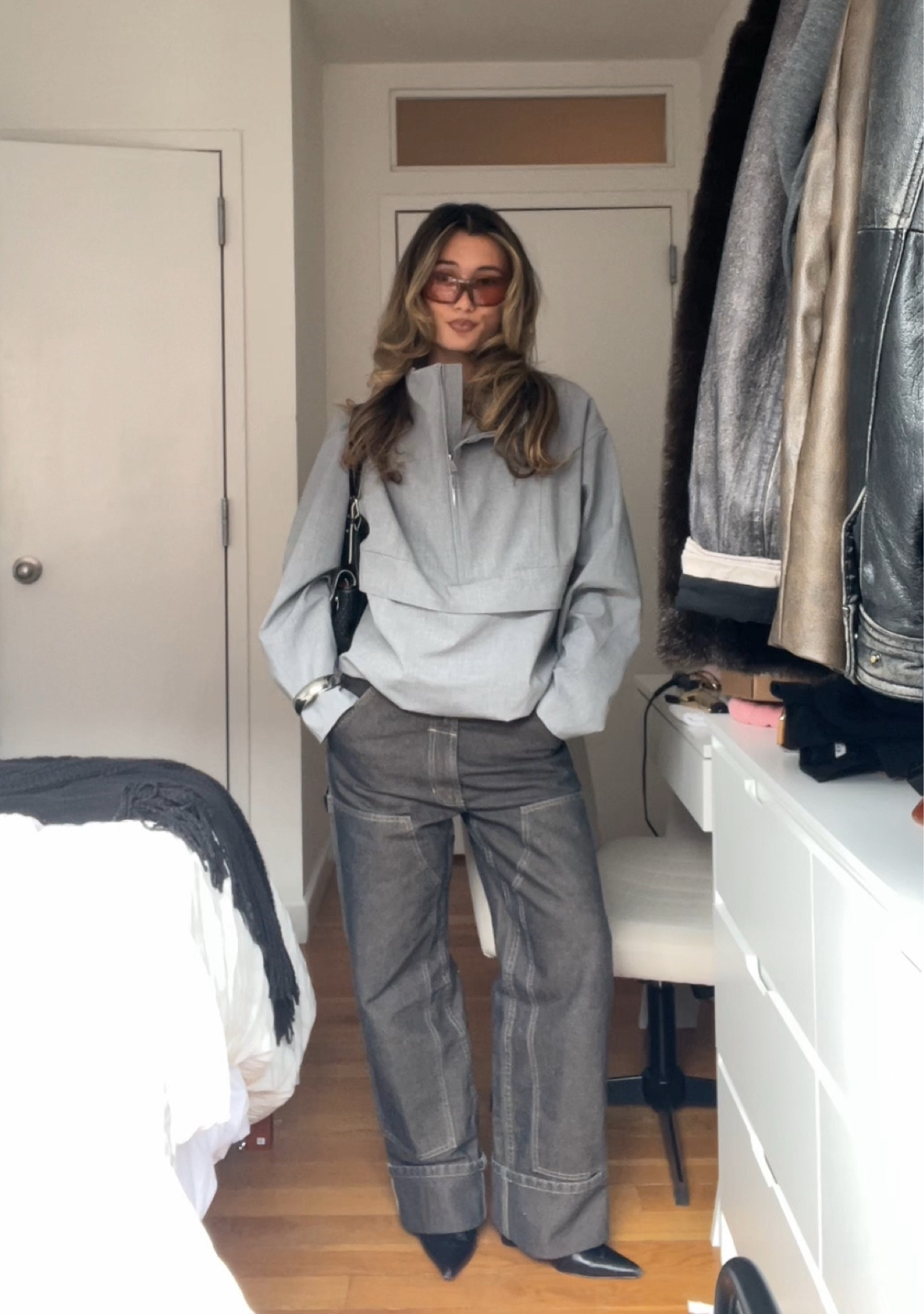 wearing size small