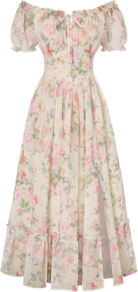 Scarlet Darkness Florales Korsettkleid f\u00fcr Damen, Sommer, Cottagecore | Amazon (DE)