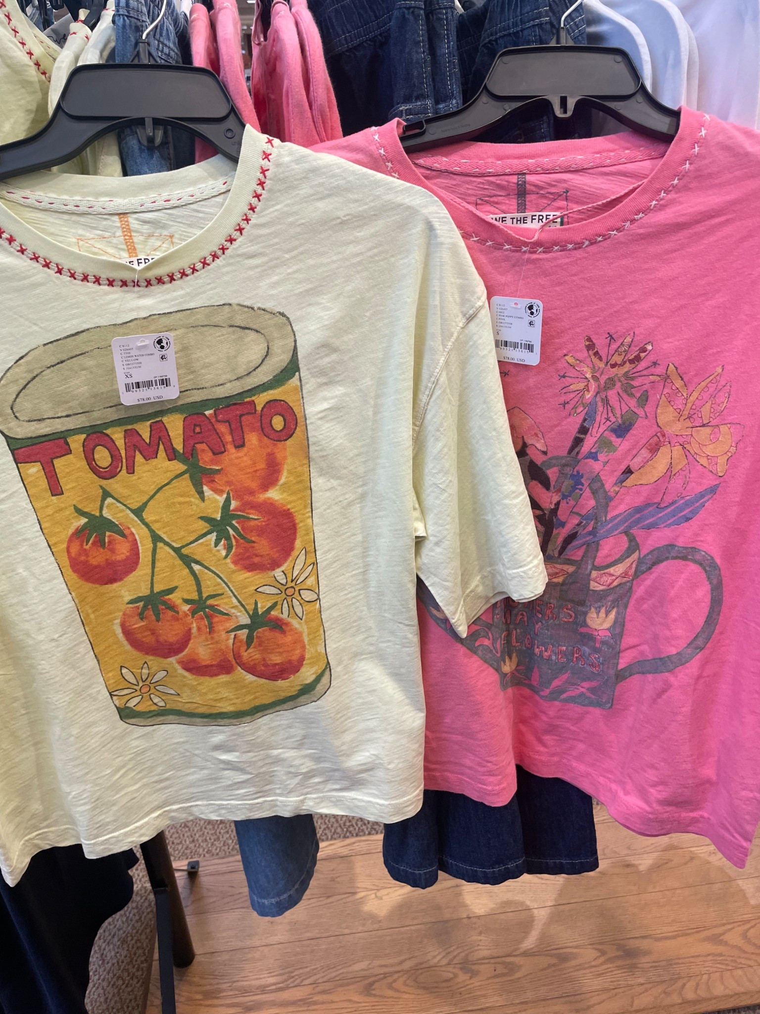 just some happy spring tees that made me smile! 🥫🍅💦🌻🌸
#fp #freepeople #spring #tee 

#LTKootd