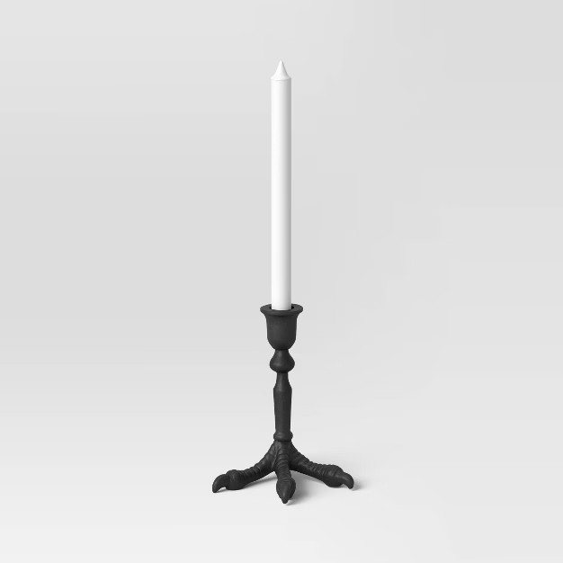 Small Metal Birdleg Cast Candle Holder Black - Threshold™ | Target
