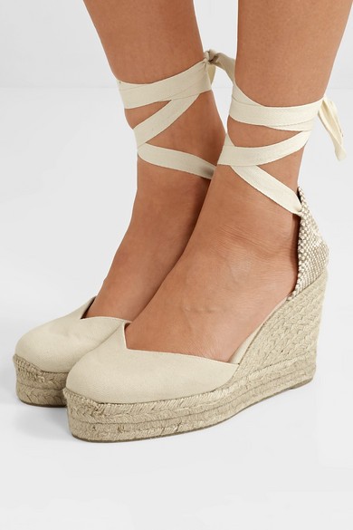 Chiara 80 canvas wedge espadrilles | NET-A-PORTER (UK & EU)