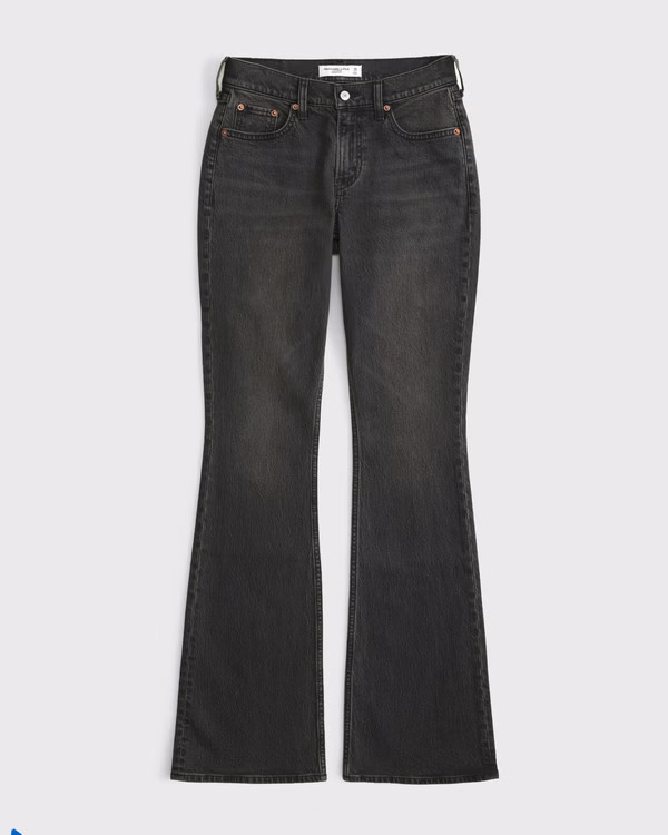 Women's Curve Love Mid Rise Bootcut Jean | Women's Bottoms | Abercrombie.com | Abercrombie & Fitch (US)