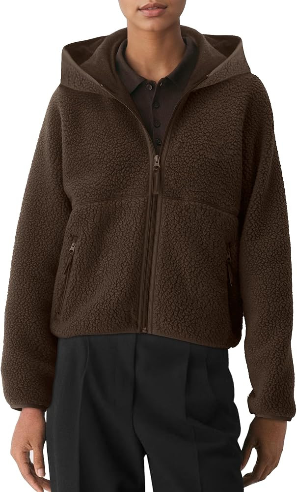 Locachy Women's Cozy Sherpa Fleece Winter Warm Hoodies Cute Casual Zipper Coat with Pockets 2025 ... | Amazon (US)
