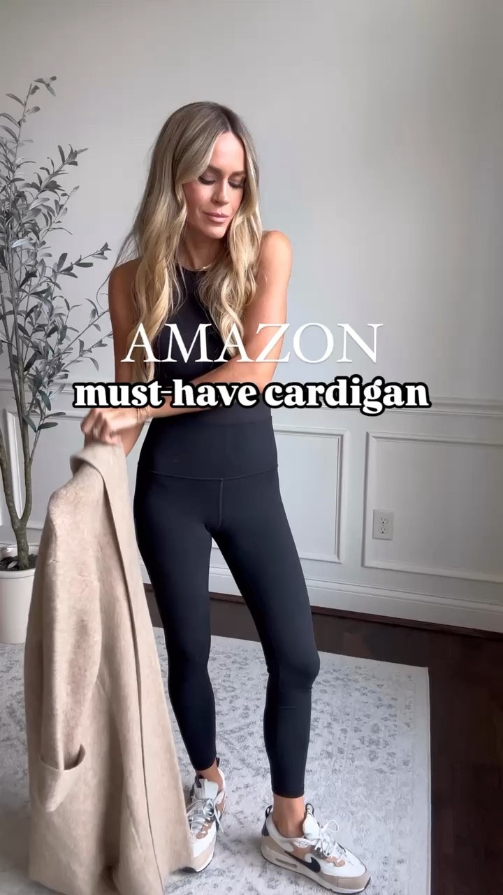 Amazon cardigan - currently on sale! So many good color options - wearing size small
Wearing xs seamless bodysuit with seamless strapless bra!
High waisted leggings and neutral sneakers with crossbody bags



#LTKStyleTip #LTKFindsUnder50 #LTKOver40