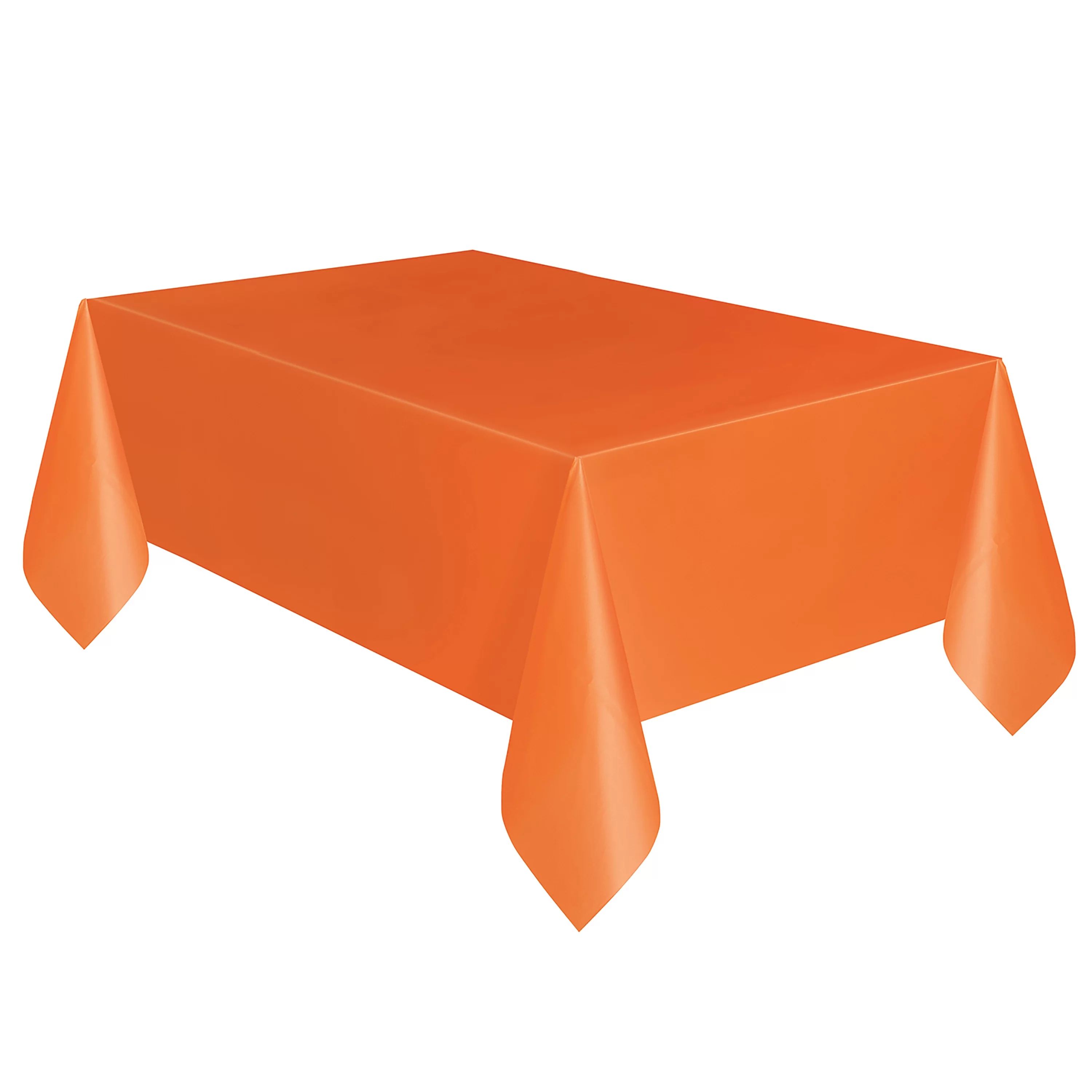 Way to Celebrate! Tangerine Orange Plastic Party Tablecloth, 108in x 54in - Walmart.com | Walmart (US)
