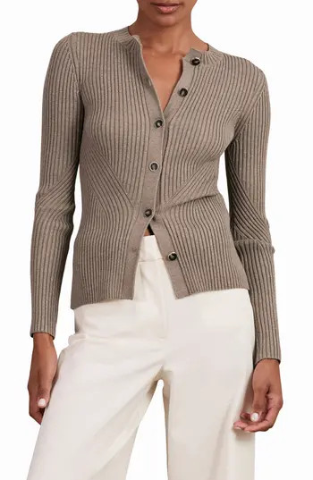 Reiss Tula Rib Cardigan in Stone at Nordstrom Rack, Size Medium | Nordstrom Rack