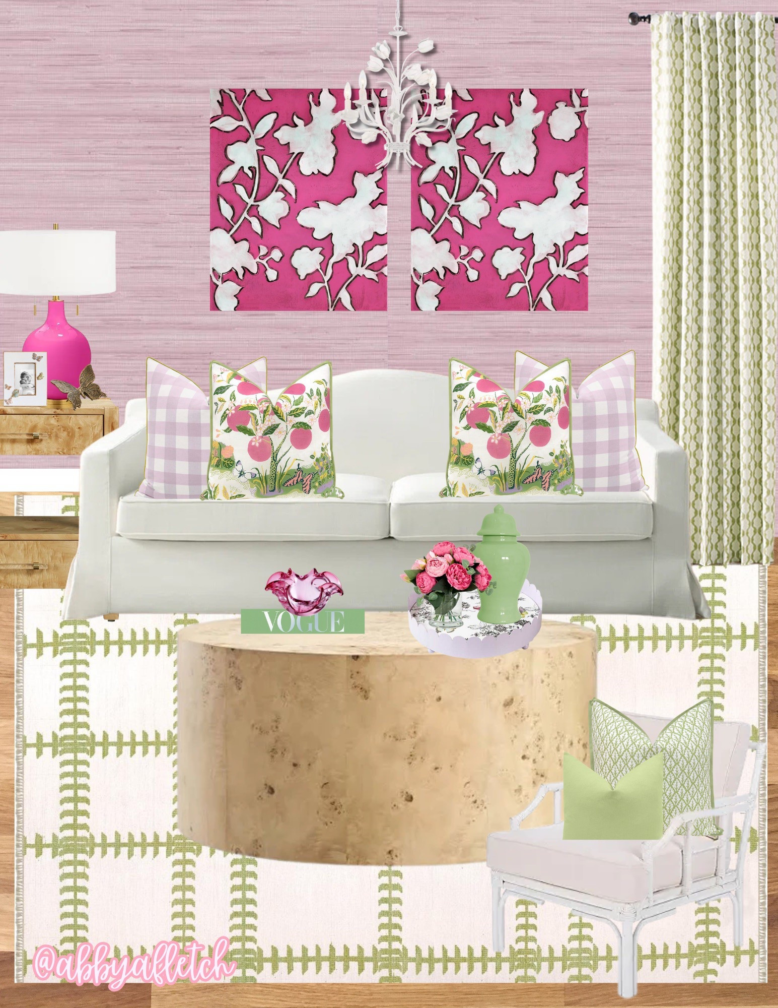 lavender, pink, and green living room inspiration💚🌸💜
loving this colorful space with pops of butterflies🦋

#LTKSeasonal #LTKHome