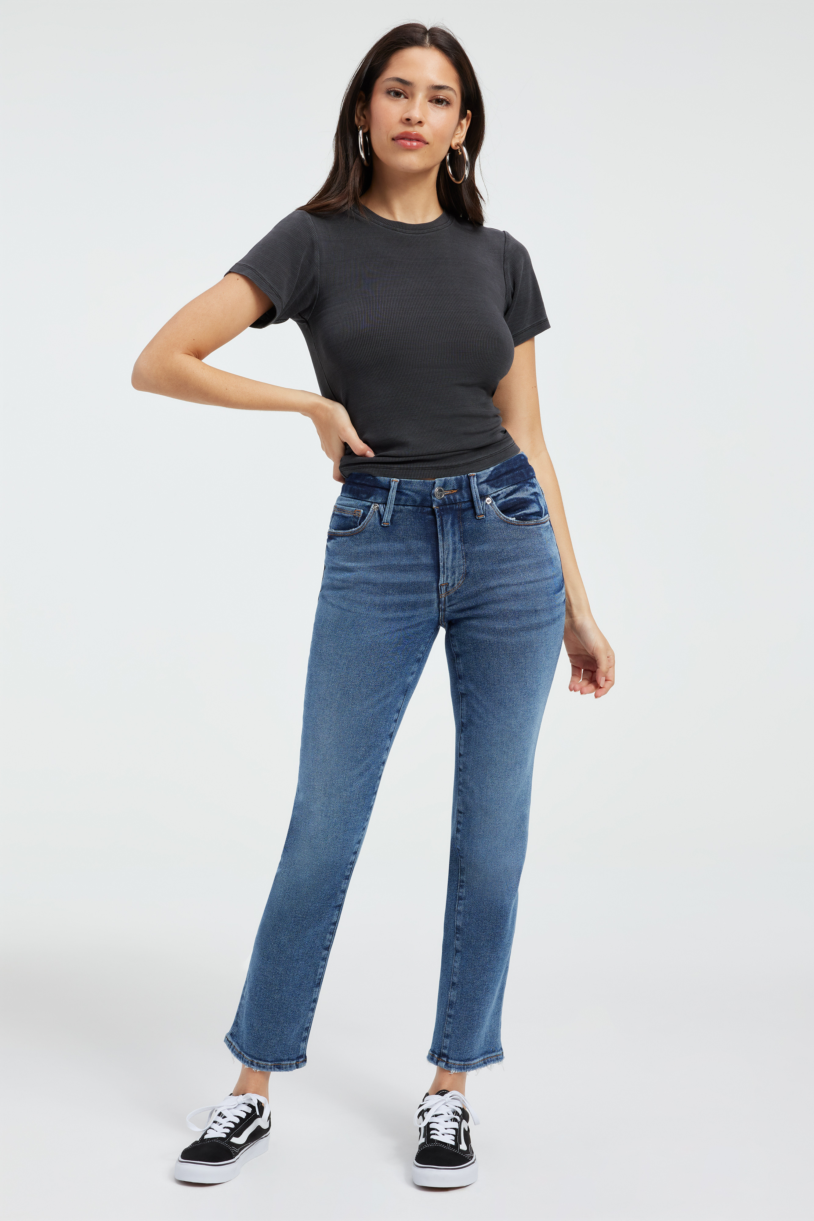 GOOD LEGS STRAIGHT JEANS | INDIGO478 - GOOD AMERICAN | Good American