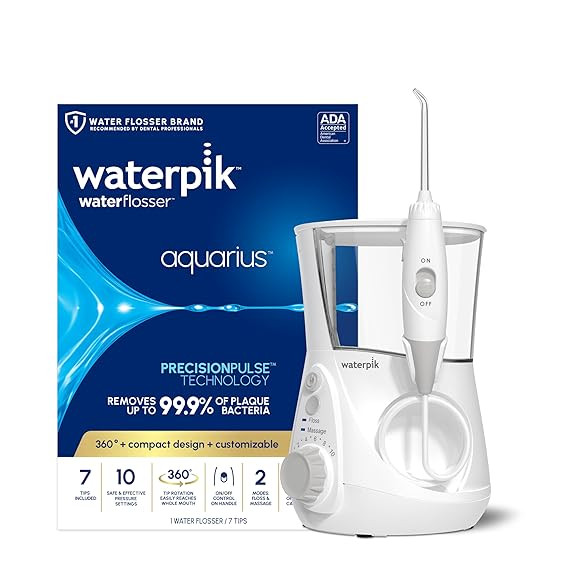 Waterpik Aquarius Water Flosser For Teeth Cleaning, Gums, Braces, Dental Care, Electric Power Wit... | Amazon (US)