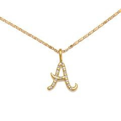 "A" Everly Initial Necklace | Sequin