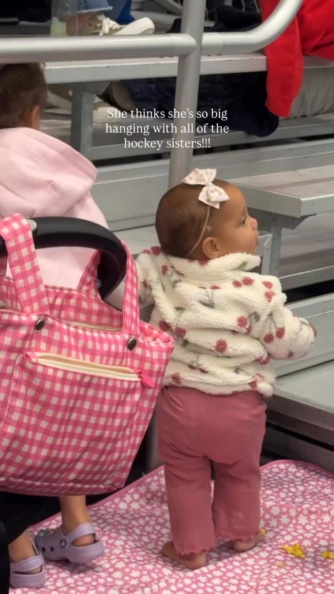 She thinks she’s so big hanging with all of the hockey sisters!!! How adorable is her cherry pullover and pants $15 set from Walmart?!

#LTKTravel #LTKBaby #LTKKids