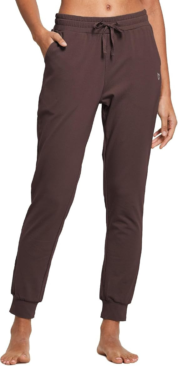 baleaf Women's Sweatpants Cotton Joggers with Pockets Tapered Lounging | Amazon (US)