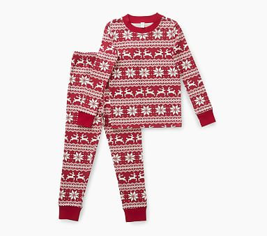 Classic Fair Isle Organic Family Pajama Collection | Pottery Barn Kids