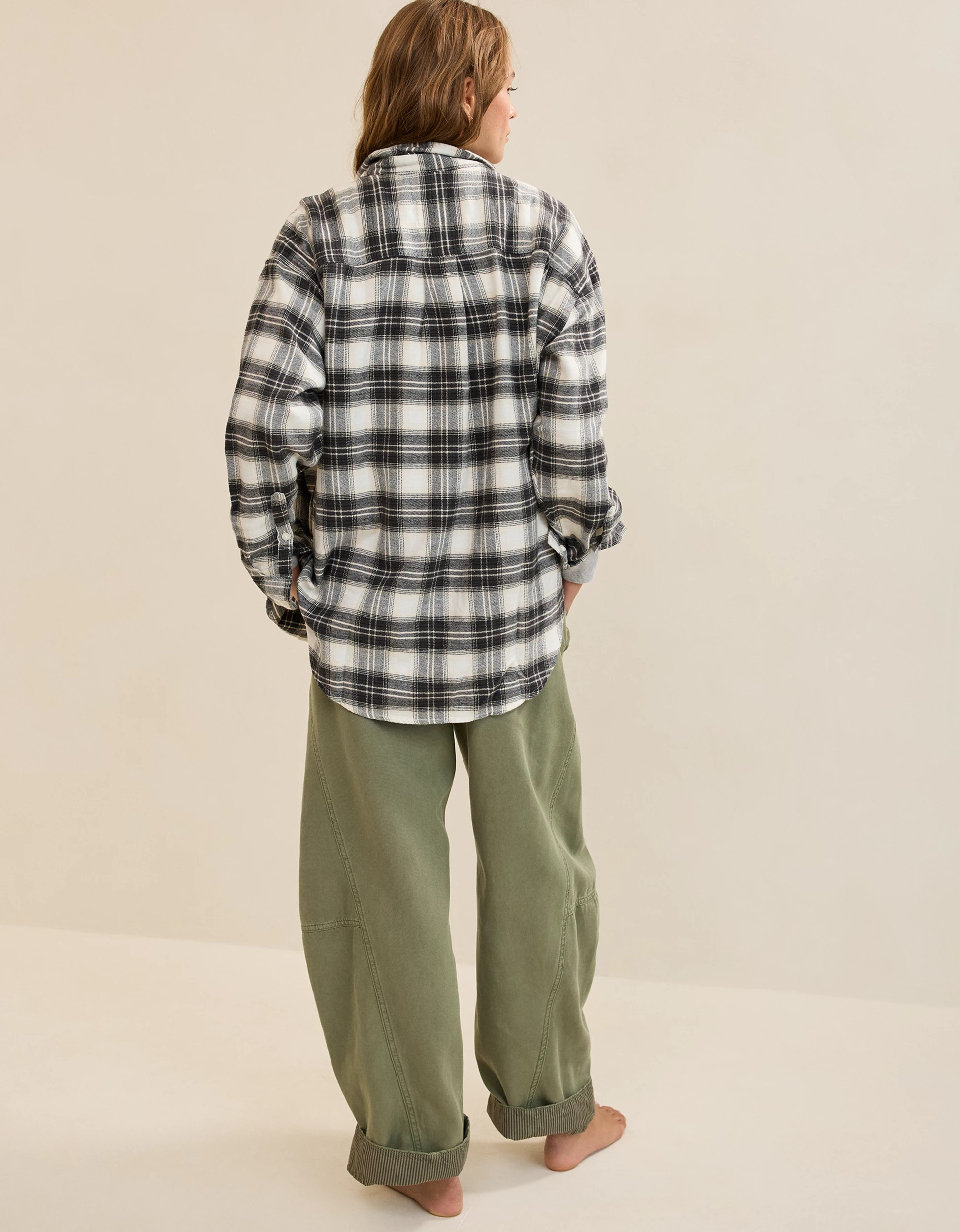Aerie Anytime Fave Flannel Oversized Shirt | Aerie