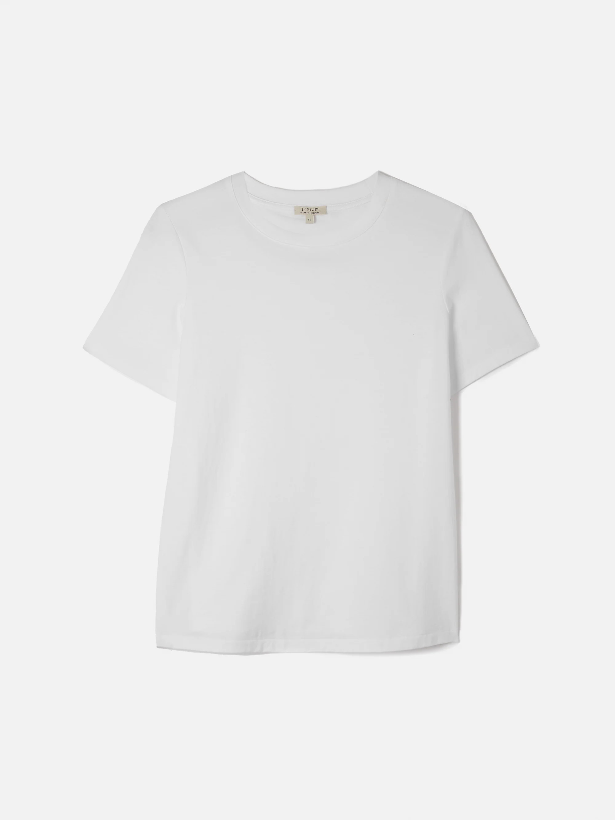 Supima Cotton Crew Neck T-shirt | White | Jigsaw (UK)