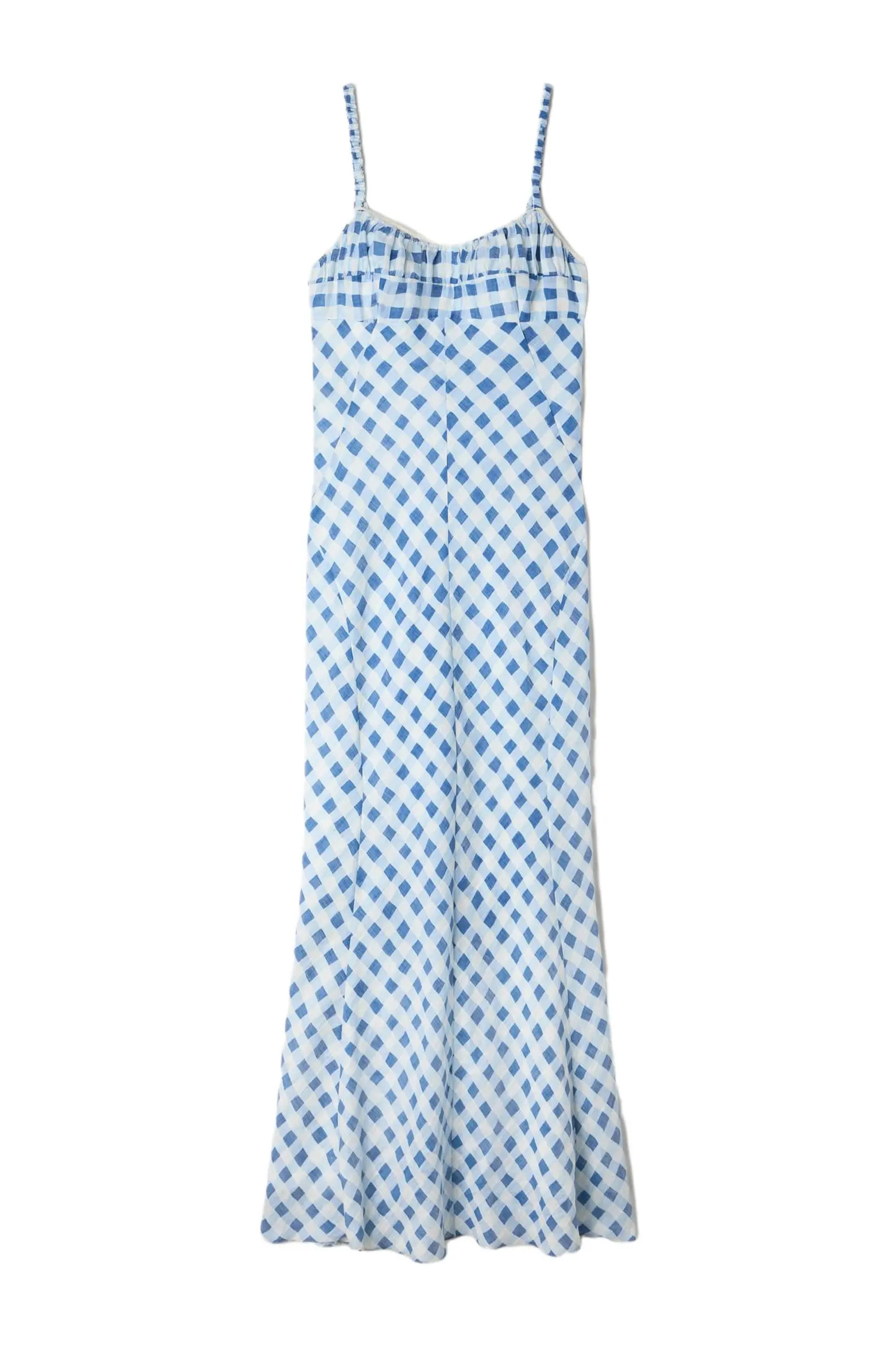 Gingham linen maxi dress (Women) | Nordstrom | Nordstrom