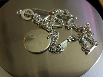 Antique Vintage 925 Sterling Silver Pocket Watch Chain 22" Inches Long 1900's | eBay US