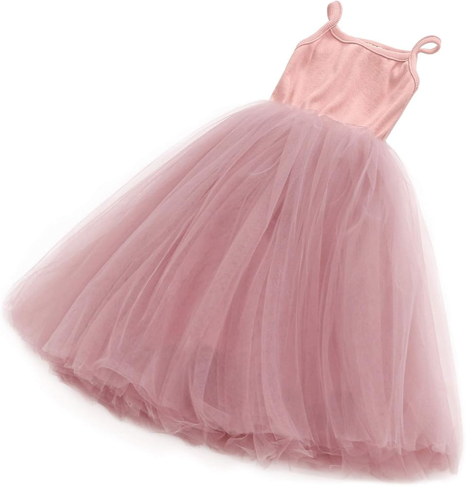 Baby Girls Tutu Dress Sleeveless Infant Toddler Sundress Tulle Bubble 5 Layers | Amazon (US)