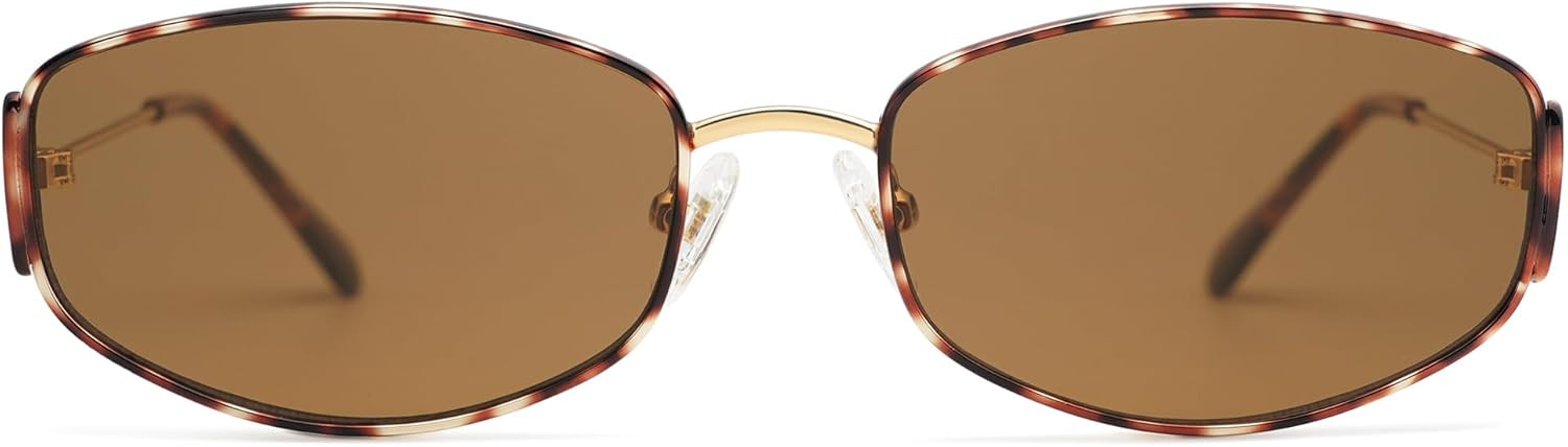 Appassal Retro Oval Sunglasses For Women Men Hexagonal Rectangle Metal Frame Sun Glasses AP3625 | Amazon (US)