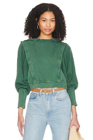 Free People Love Letter Hoodie in Jaded from Revolve.com | Revolve Clothing (Global)