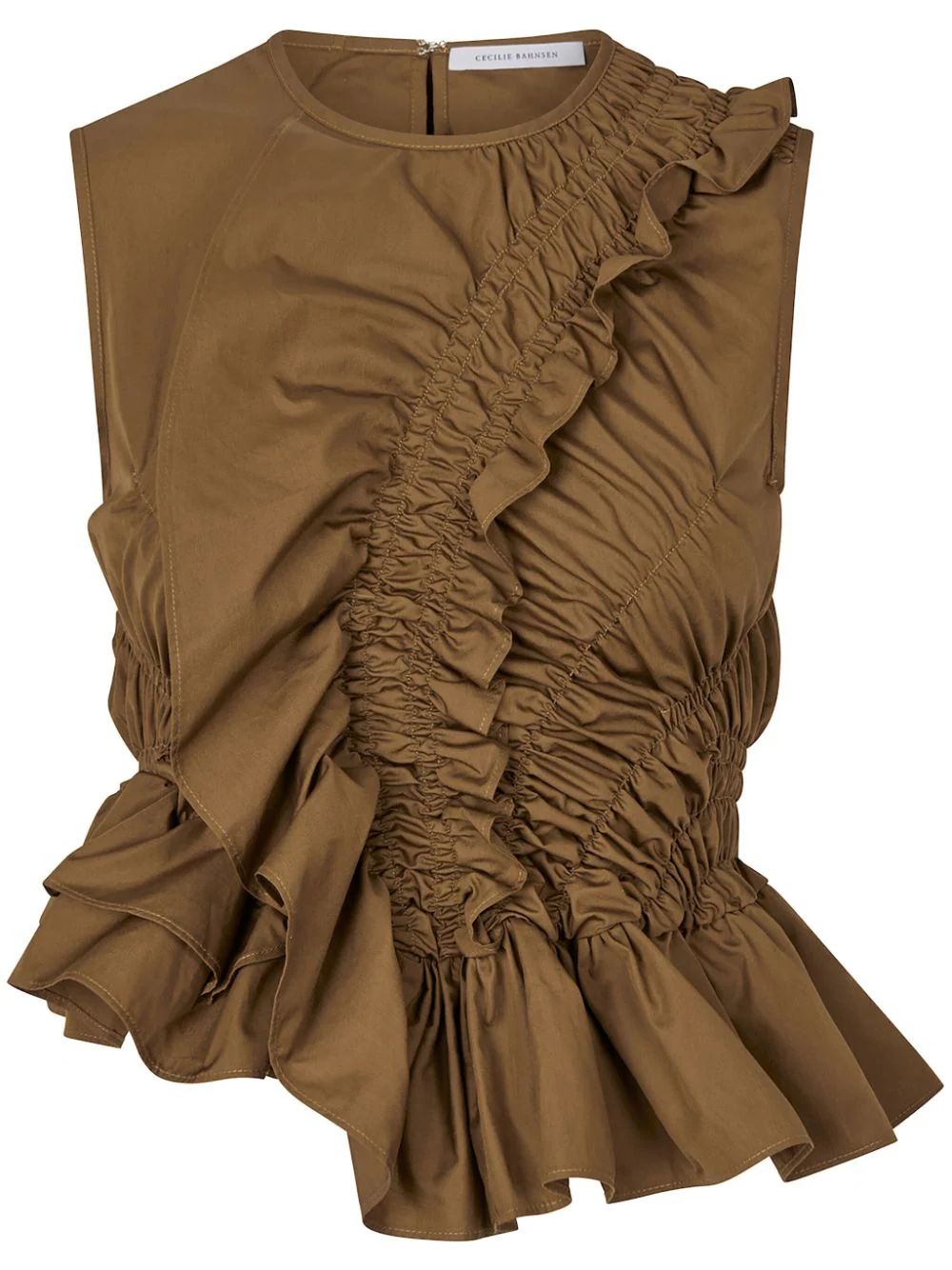 Cecilie Bahnsen Geo Ruffled Top  - Farfetch | Farfetch Global