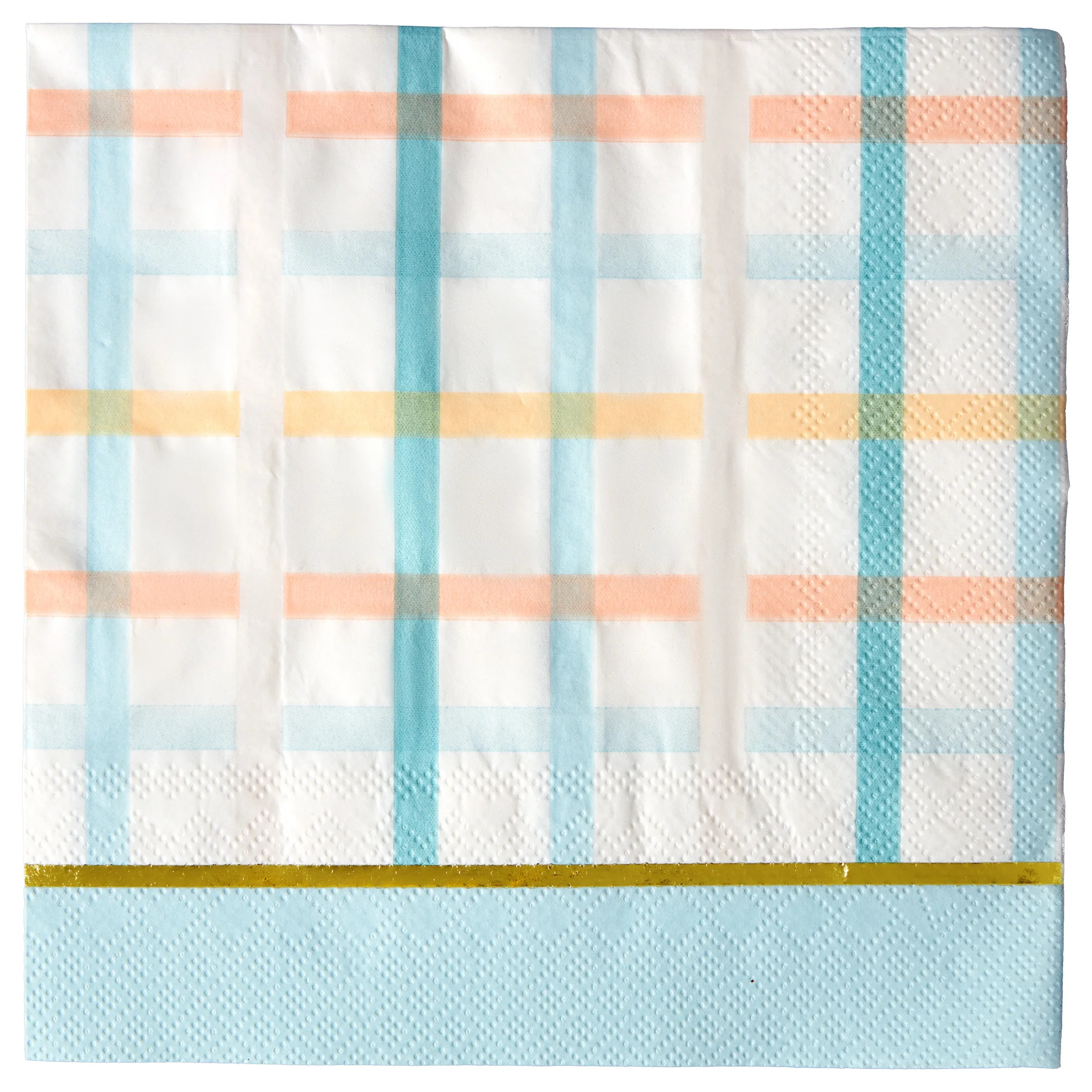 Easter Multicolor Plaid Disposable Paper Napkins, 6.5 in x 6.5 in, 16 Count, by Way To Celebrate | Walmart (US)