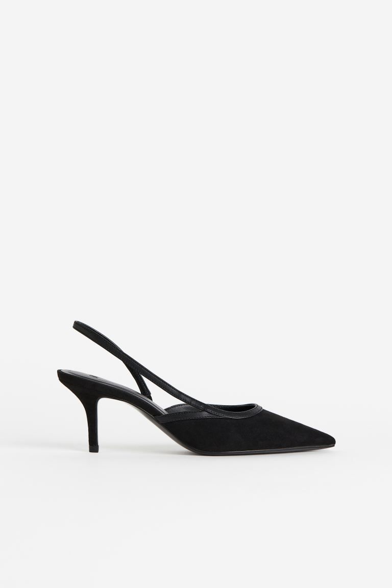 Slingback court shoes - Black - Ladies | H&M GB | H&M (UK, MY, IN, SG, PH, TW, HK)