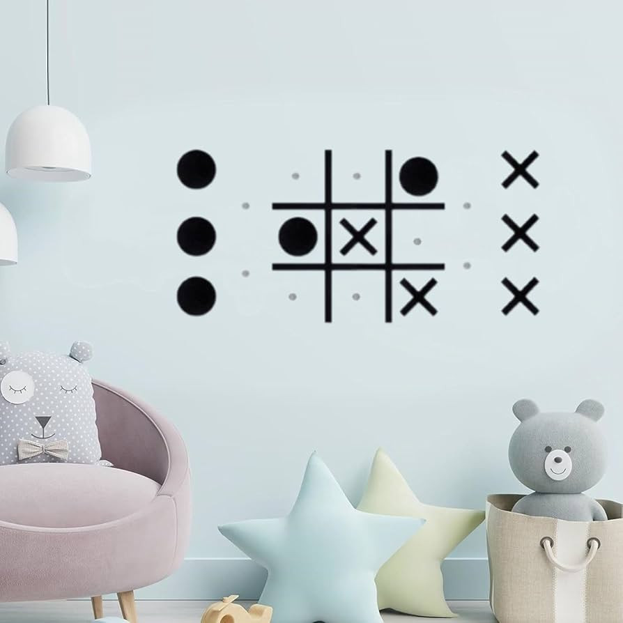 Magnetic Tic Tac Toe Wall-Mount Game, Board Games,Modern Home Wall Art for Game Room Decor,Kids&A... | Amazon (US)