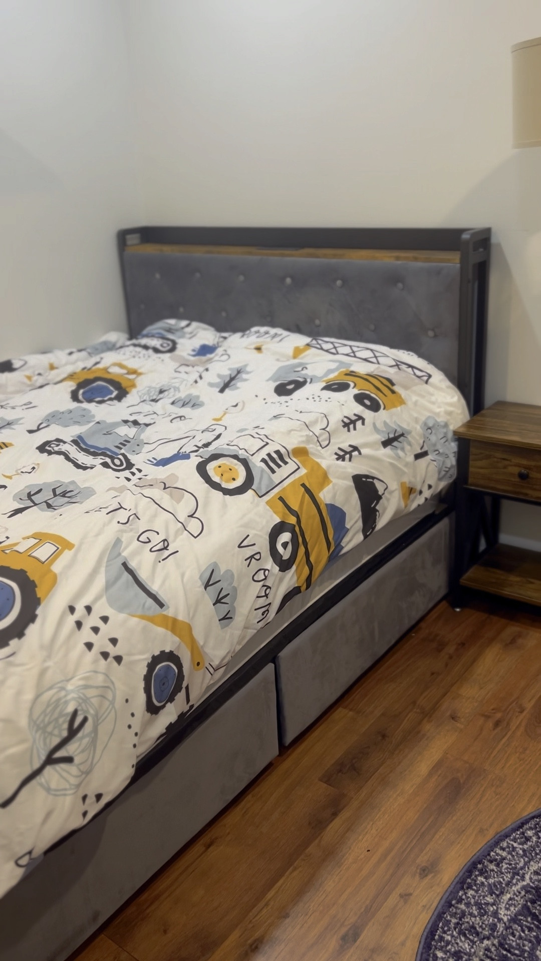 We found the perfect full-sized storage bed for our toddler son, and a fun truck themed comforter!

#LTKHome #LTKKids #LTKFamily