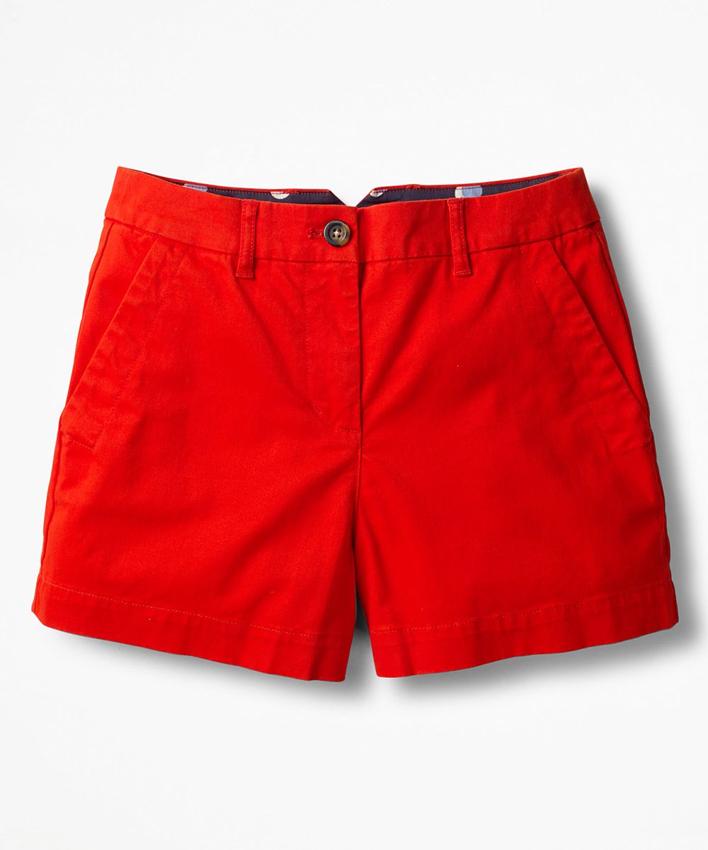 Red Rachel Chino Shorts - Women | Zulily