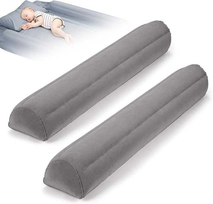 USHMA 2Pack Travel Bed Rails for Toddlers | Non-Slip Soft Flocking Portable Inflatable Bed Rails ... | Amazon (US)