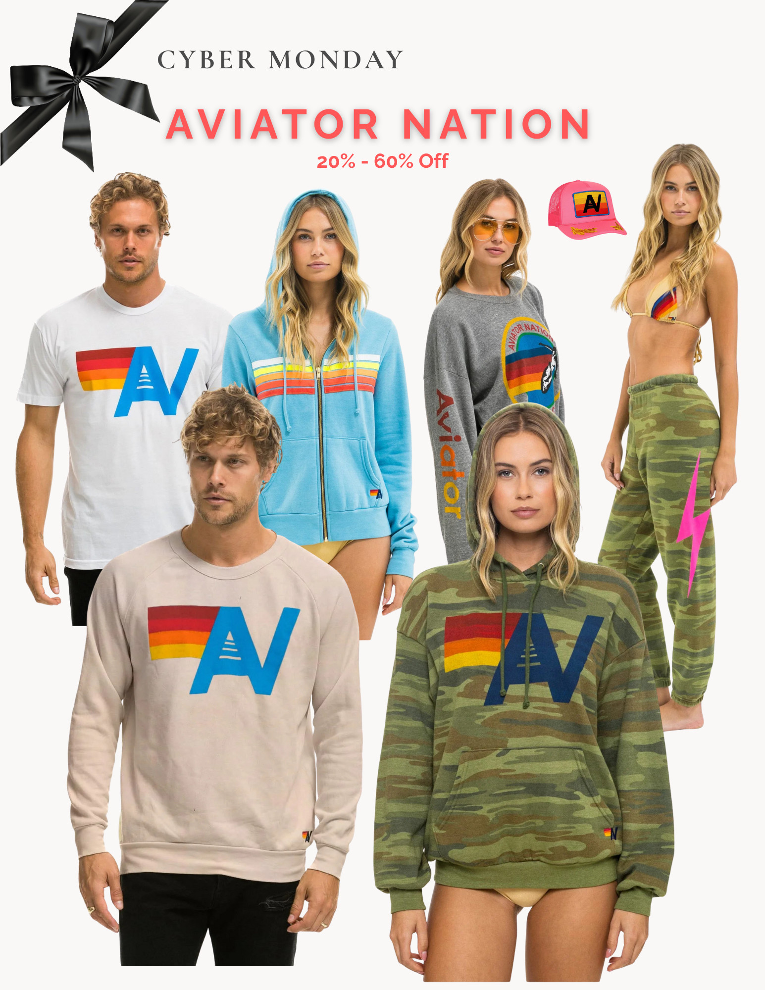 Cyber Monday Sale at Aviator Nation!! 20% Off Sitewide Code BFS20 // Shop Up To 60% Off Sale. This is a perfect gift for any active & trendy person in your life.  

 #LTKCyberWeek #LTKGiftGuide #LTKSaleAlert